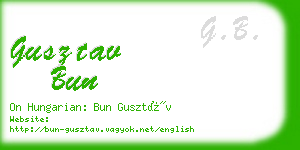 gusztav bun business card